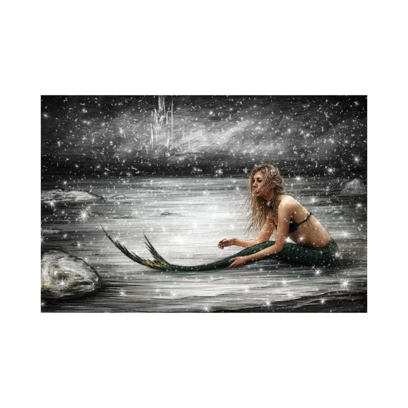 Winter Mermaid by Justin Gedak - Print on Canvas, Wrapped Canvas, 66.04cm H x 101.6cm W x 3.81cm D