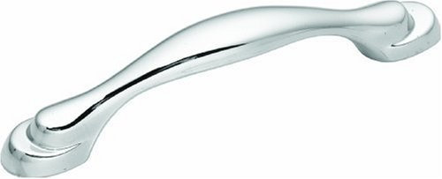 (Paquet de 5) Poignée lisse de 3 po en chrome poli