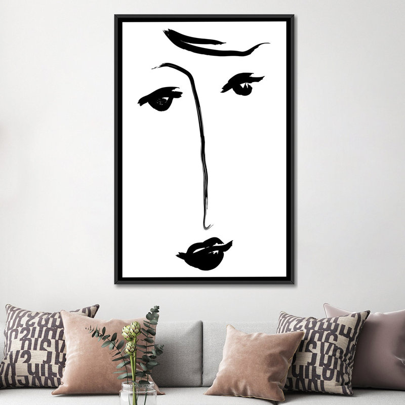 «Why the Long Face», impression sur toile tendue, H 26 po x l 18 po x P 1,5 po, Toile avec cadre noir, Pas de tapis
