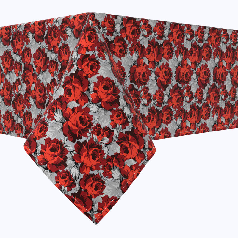 Rectangular Tablecloth, 100% Cotton, Floral 157, 104" x 52"