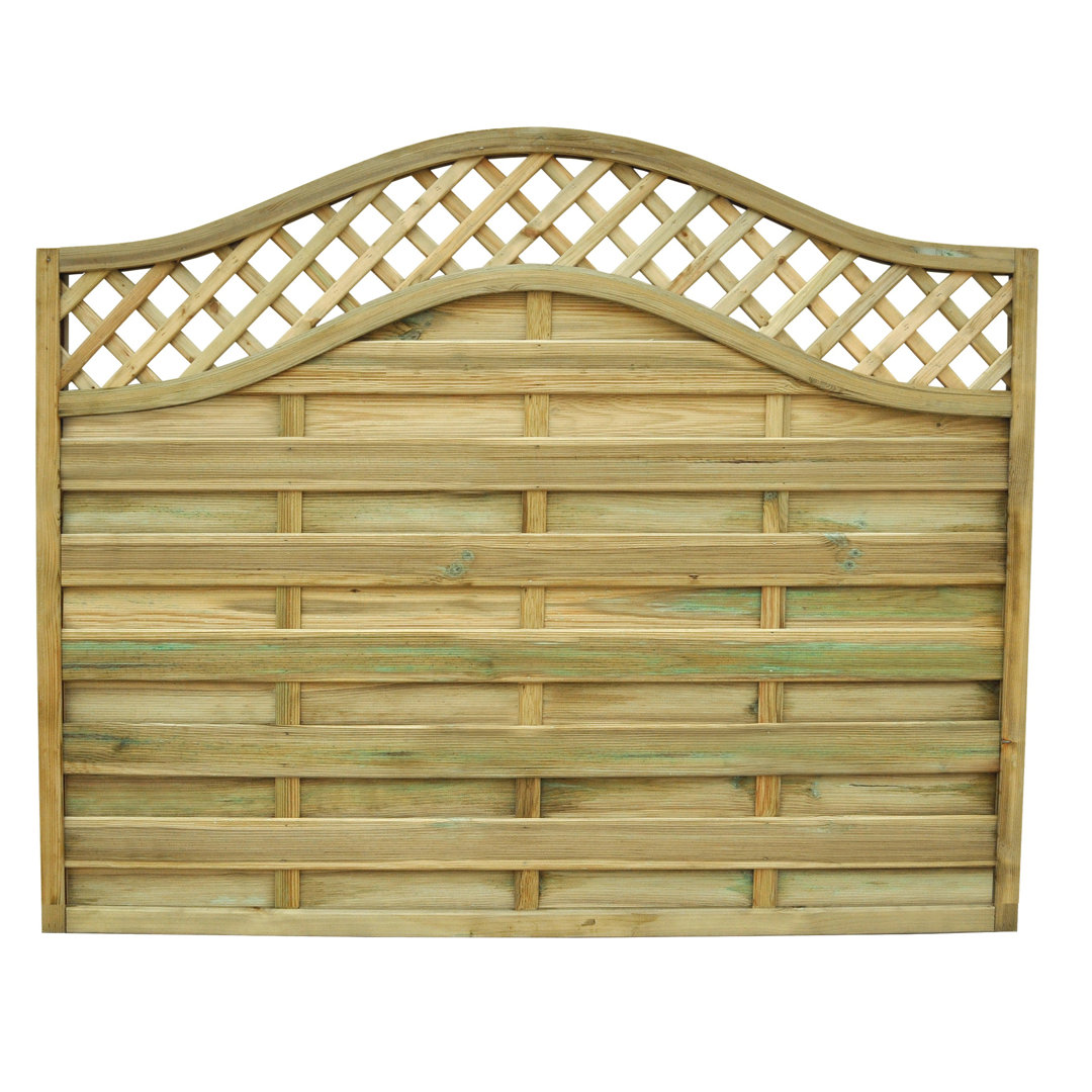 Europa Prague Prague 6' x 5' (1.8m x 1.5m) Horizontal Weave Fence Panel