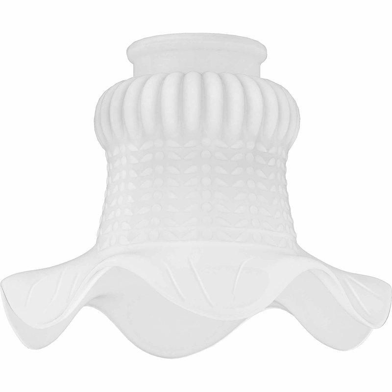 4.25"H x 5.5"W Frosted Glass Wavy Bell Pendant Shade