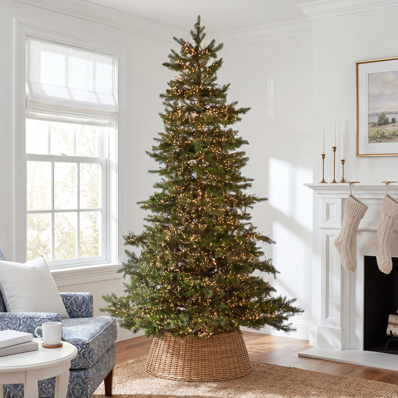 9' Pre-Lit Pine Tree