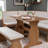 Sierra Walnut Beige Upholstered Nook Set-21977114