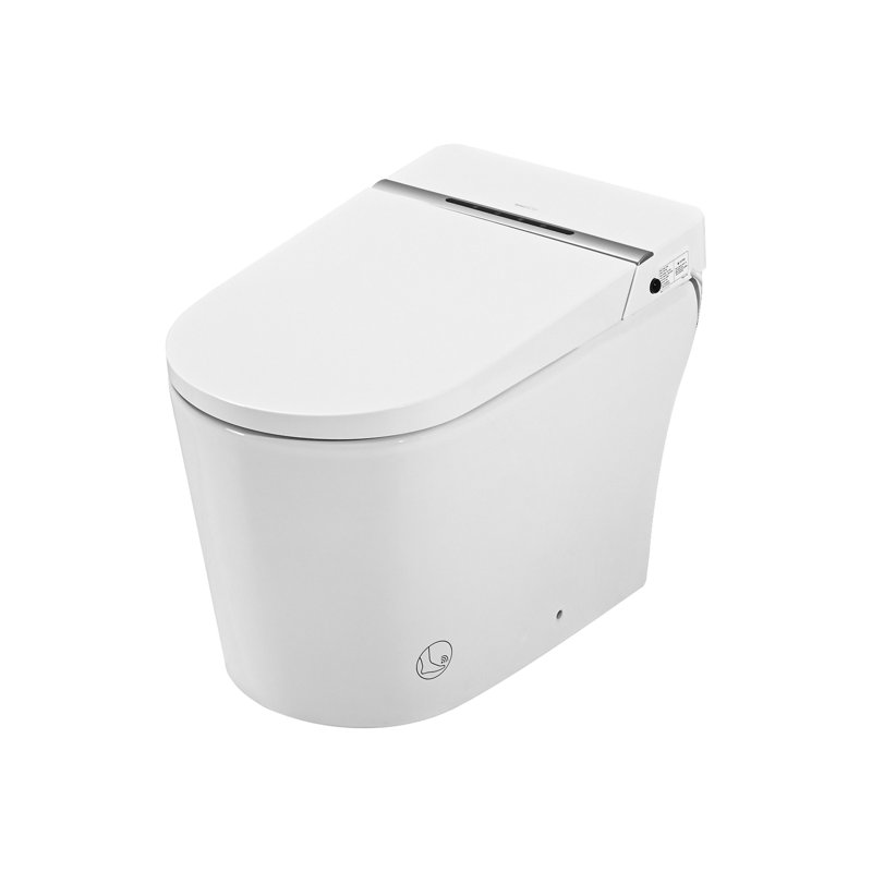 Cuvette de toilette intelligente avec siège chauffant, buse autonettoyante, capteur de pied, télécommande, affichage à DEL avec siège,