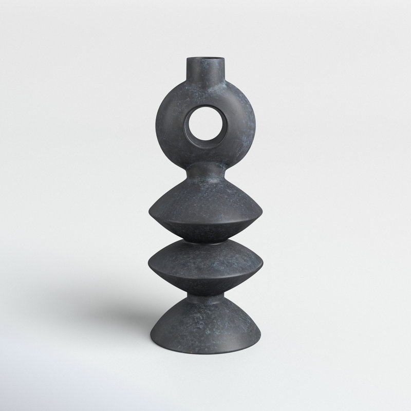 Fitzpatrick Ceramic Table Vase, Charcoal