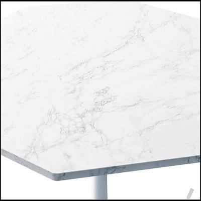 Modern Octagonal Coffee Table with MDF Top and Metal Base, Perfect for Dining, Kitchen, and Living Rooms