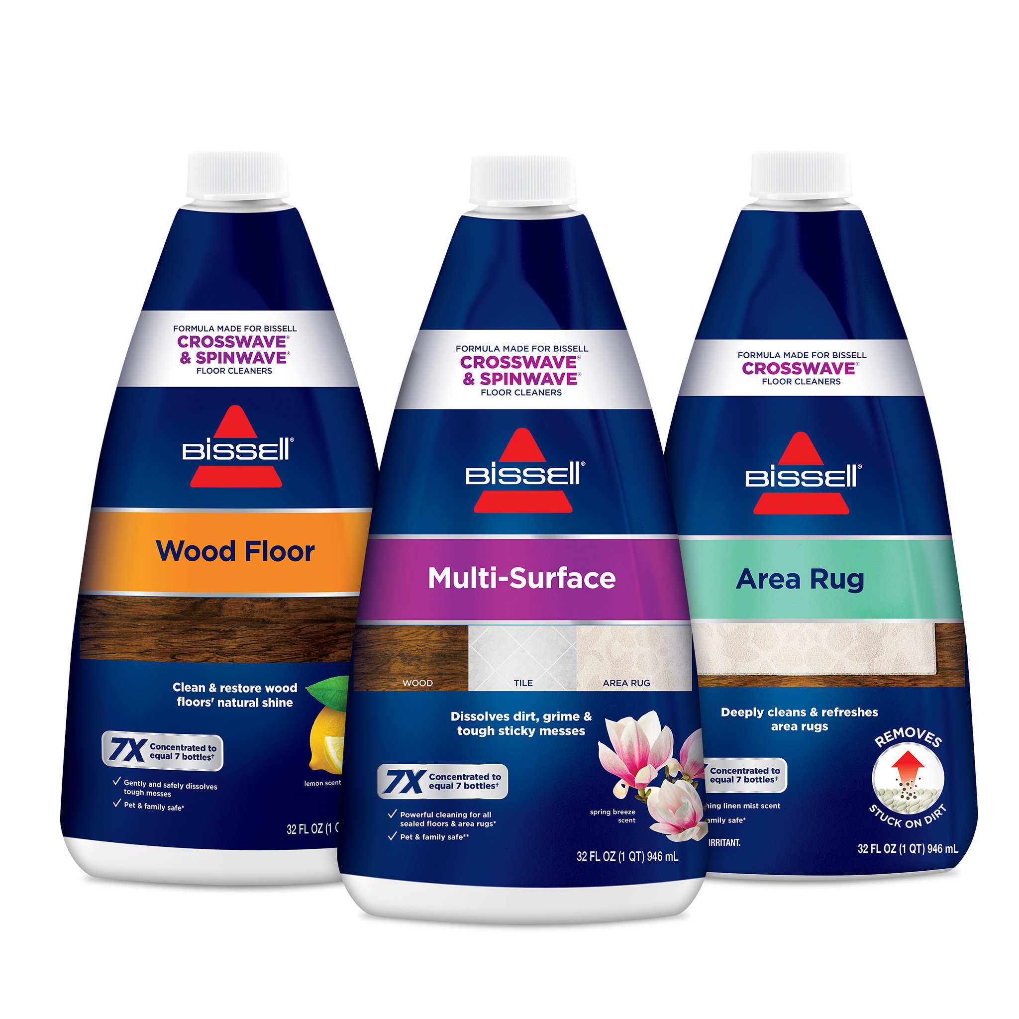 BISSELL 3 Pack Variety MultiSurface Floor Cleaning Formula (32 oz. each) & Reviews Wayfair