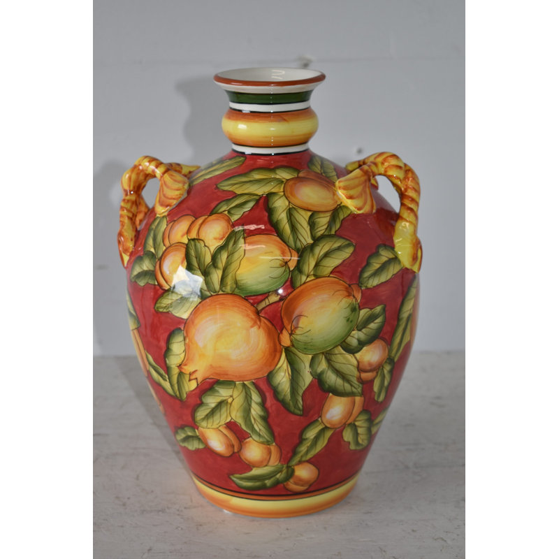 Anahat Yellow 14" Resin Table Vase