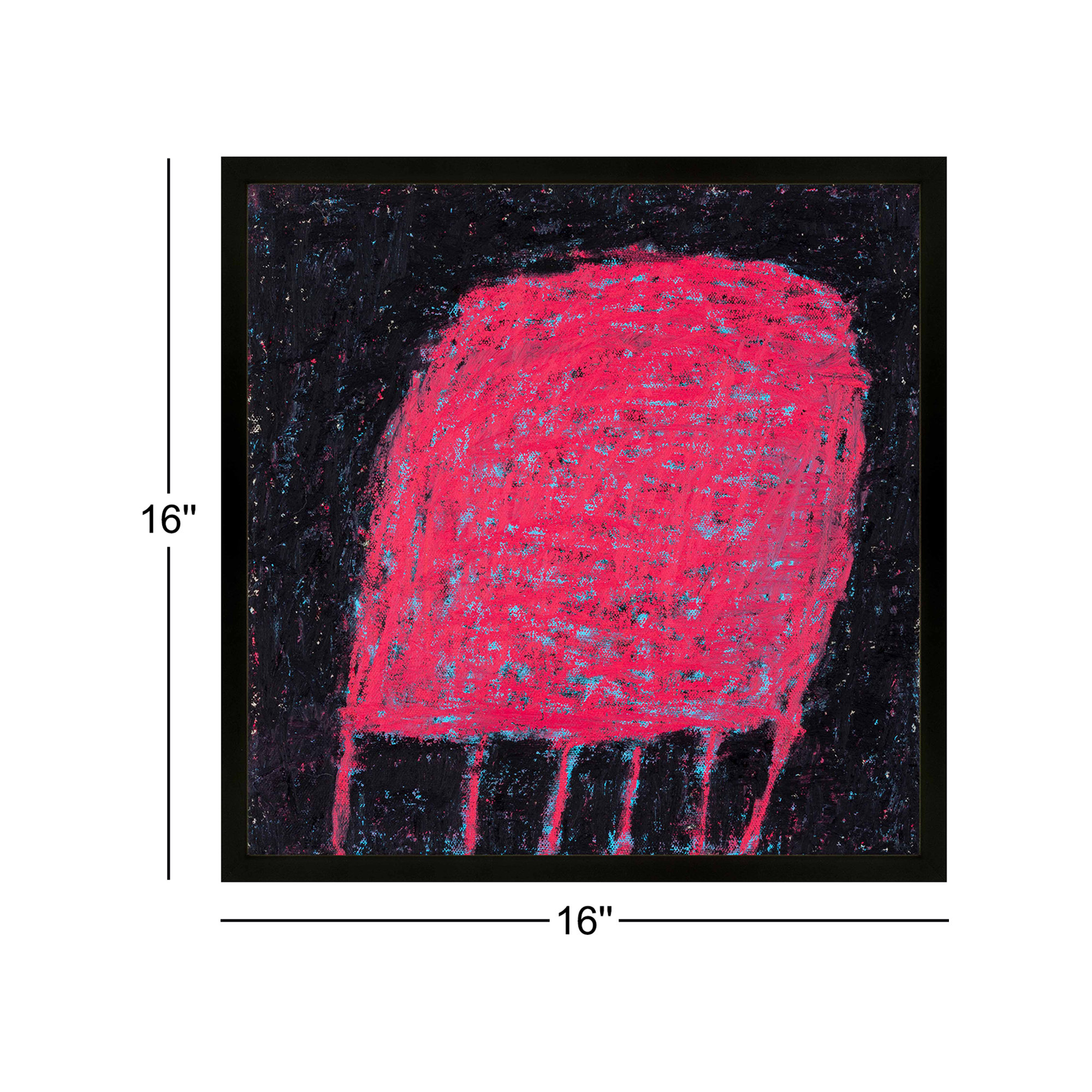 Love Bug by Stephanie Dennis, Black, 16" H x 16" W  x 1.25" D