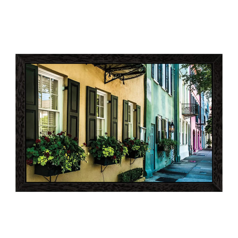 Charleston - Print, 66.04 cm H x 45.72 cm W, Black Floater Frame