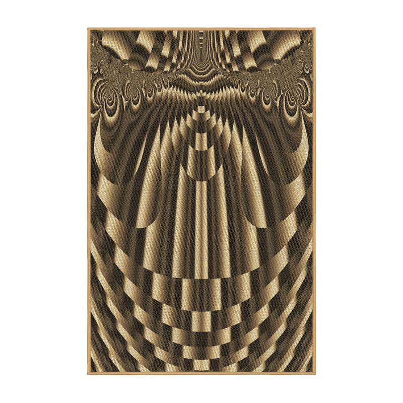 Tapis abstrait en laine beige / noir, Rectangle 5 pi x 7 pi