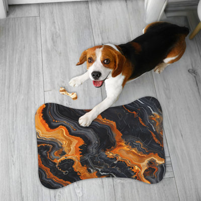 Tapis d'alimentation en os foncé 1 pièce