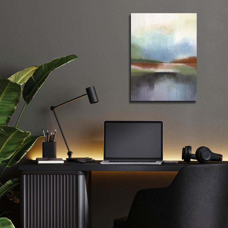 «Spring Lake 2» par Brittany Evans, art mural en verre acrylique, H 16 po x l 12 po x P 0,13 po