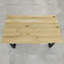 Nielsen Oak Unfinished Solid Wood Top Metal Base Dining Table-1091282848-1091282907