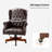Swain 46.5'' H Traditional  Faux Leather Executive Chair with Solid Wood Base and Tufted Back-8319882