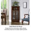 Armoire à vin de coin autoportante avec rangement à trois niveaux-312506504