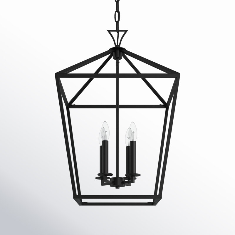 Hastings 4-Light Chandelier, Matte Black