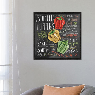 Stuffed Peppers Recipe - Print on Canvas