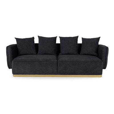 Canapé en cuir rembourré 94,5 po Hammersdale