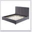 Grand lit gris foncé