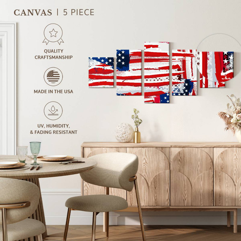 Abstract Flag, 36" H x 80" W