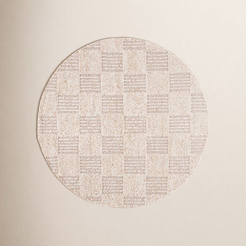 Tapis brun / ivoire Abbi 701, Rond 6 pi