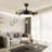 Carlhenry 42Inch Modern Retractable Ceiling Fans LED Light with Remote Control-1986901617