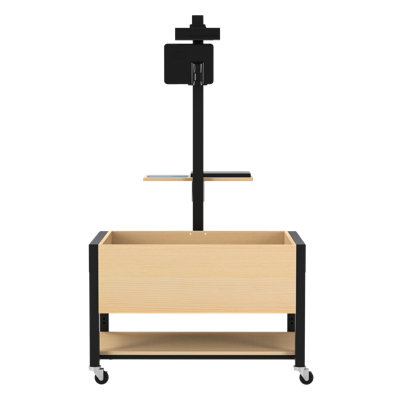 Diversified Spaces Augmented Reality Classroom Sandbox, Box, Camera, Projector, and Laptop with Visualization Software, Light Hardwood, Black Metal, 42"W x 40"D x 85"H, Casters