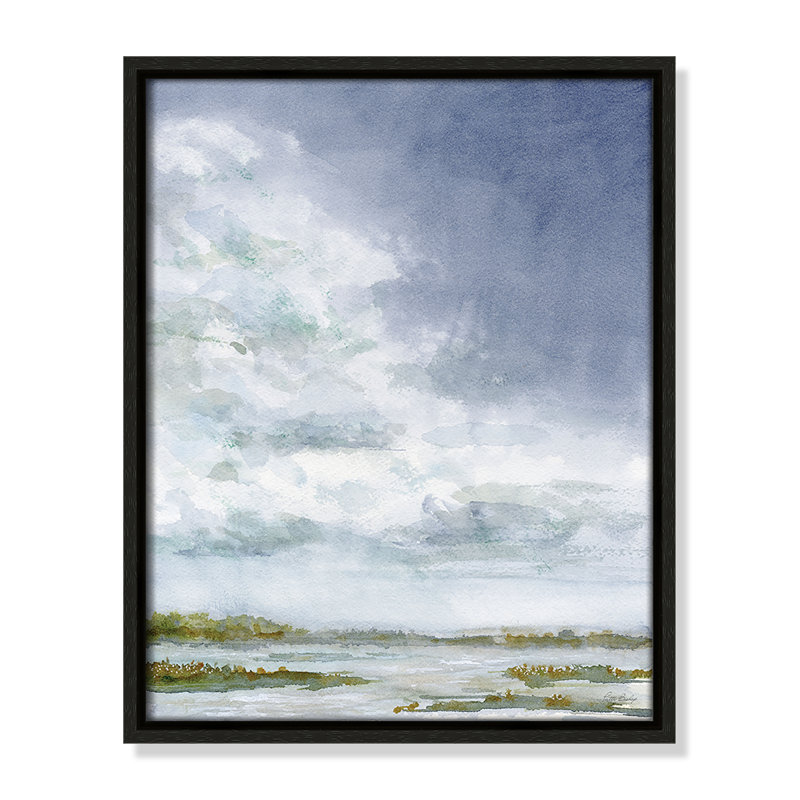 «Clouds Right Print» par Patti Bishop, Espresso, H 15,5 po x l 12,5 po