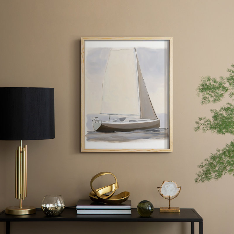 NAUTICAL Series CLXXIV Framed Print - Solid Wood, 30" H x 24" W
