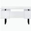 Bureau d'ordinateur, bureau personnel, ordinateur portable, installation à gauche, à droite, tiroirs de rangement, l 60 po, bureau, stratifié blanc, métal noir, contemporain, moderne-323919948