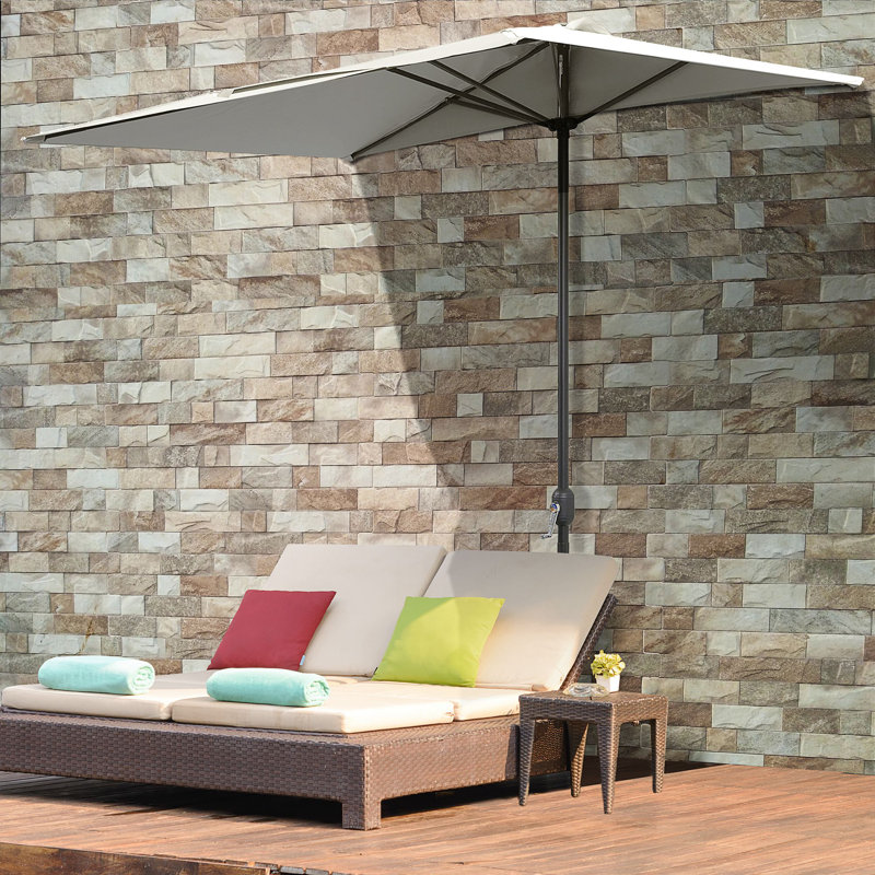 Aarthi 230cm X 130cm Rectangular Market Parasol, Beige