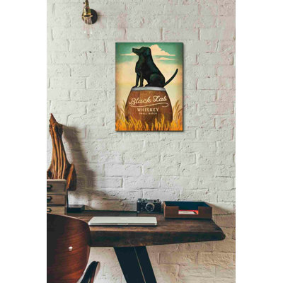 «Black Lab Whiskey» par Ryan Fowler, art mural sur toile