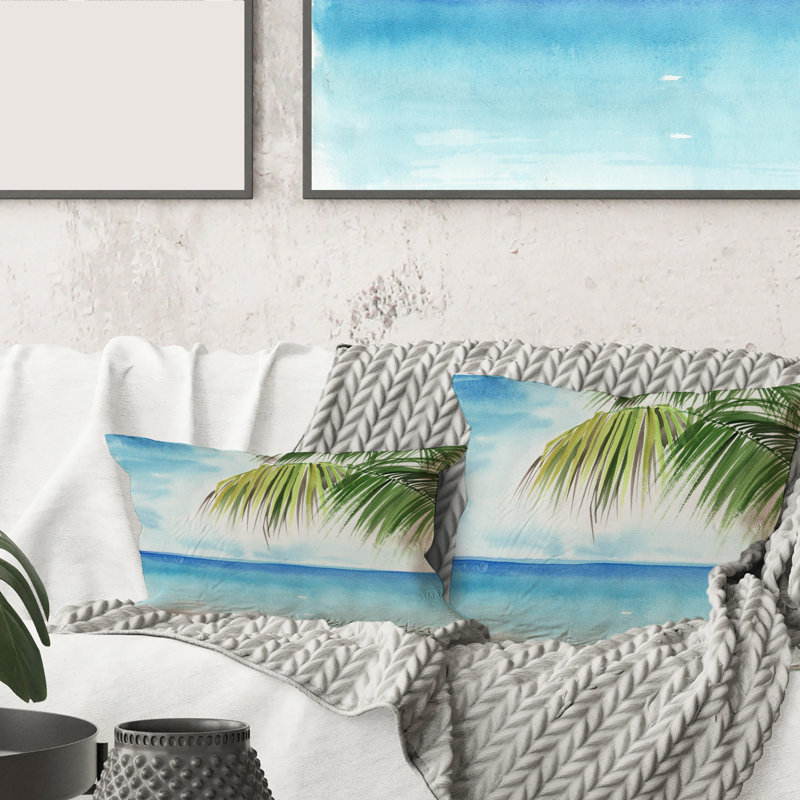 Housse et insert de coussin rectangulaire Palm Beach Resort at Dawn III