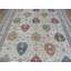 Tapis zone en laine 11 pi 11 po x 11 pi 11 po one-of-kind-noué la ivoire main Viehbacher