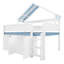 Lit mezzanine double avec toit à baldaquin et armoire de rangement, blanc et bleu-1812394938