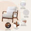 Chaise d'appoint moderne Mid Century