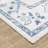 Kugler Vintage Traditional Ivory/ Blue Printed Washable Flat Pile Area Rug-223956331