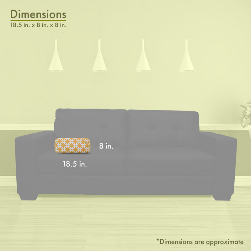 Links Geometric Outdoor Reversible Throw Pillow, Yellow