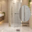 34 in. W x 72 in. H Folding / Bi-Fold Frameless Shower Door with Clear Glass-138031263