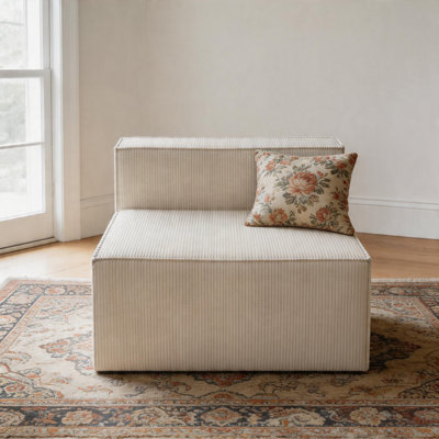 Corduroy Modular Fabric Foam Sofa