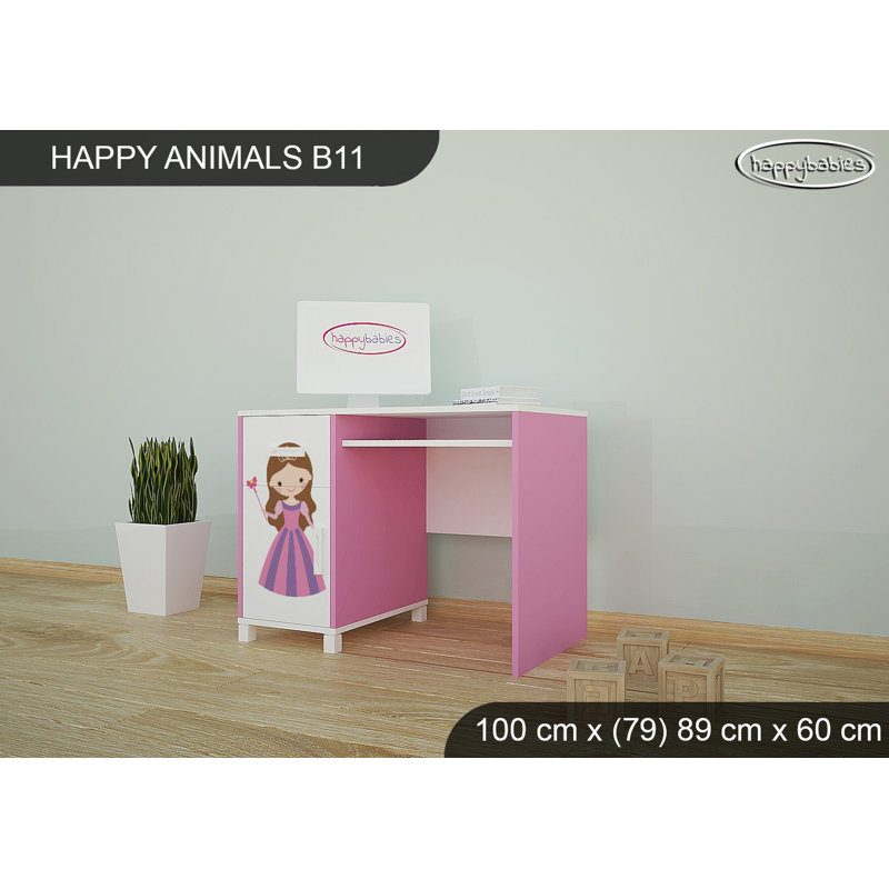 100cm Writing Desk, Pink