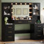 Meuble-lavabo 58,25 po avec miroir, station de charge, 8 tiroirs et 2 armoires