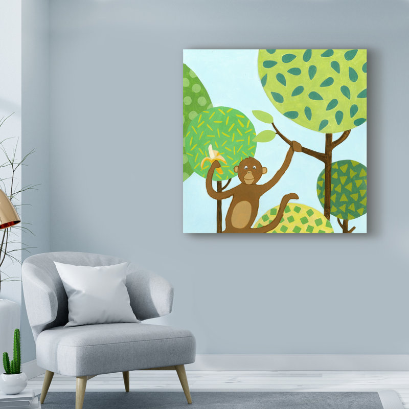 « jungle fun i », art sur toile, H 14 po x l 14 po x P 2 po