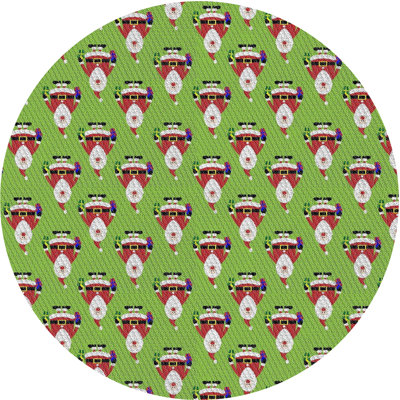 Tapis décoratif vert Bonda