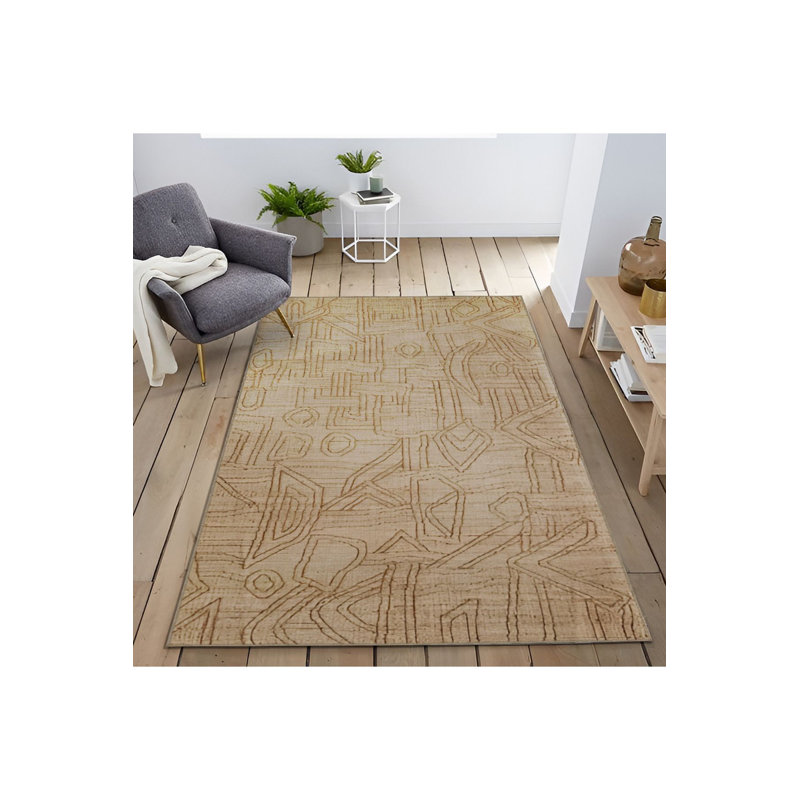 Tapis décoratif lavable à la machine, Rectangle 3 pi 11 po x 5 pi 11 po