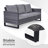 Nazime Wicker 5 - Person Patio Conversation Set with Cushions-87655115-123686993