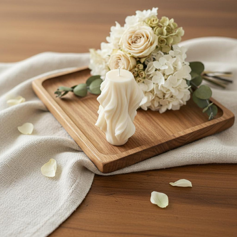 Bougie dimensionnelle 4 "blanche orchidée et sel de mer