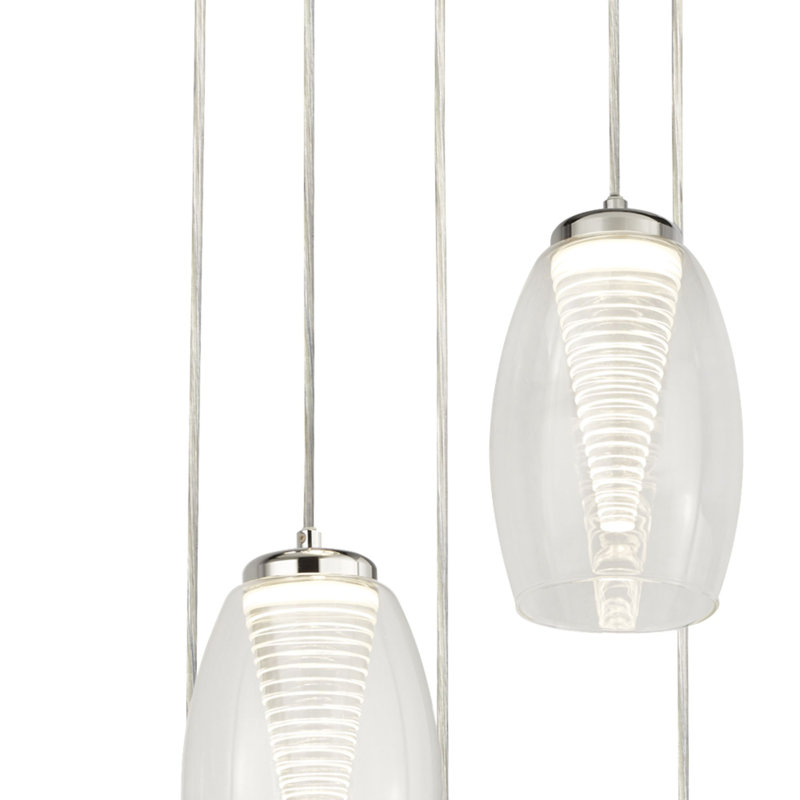 Ruari 5-Light Cluster Chandelier, Clear